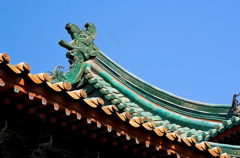 古建筑彩瓦特写摄影图,高清,摄影图,摄影图片,图片大全,摄影图免费下载